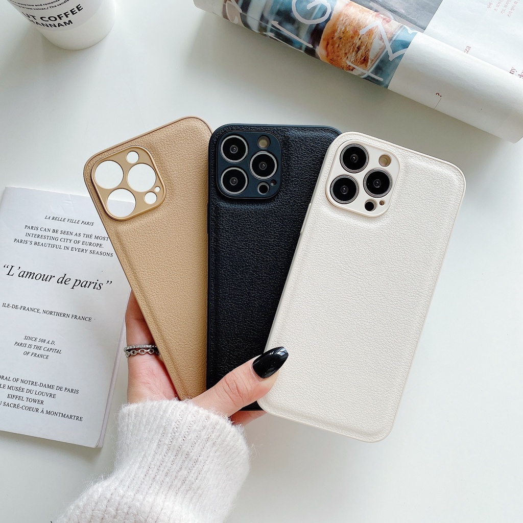 Bao Da Điện Thoại Chống Sốc Màu Vàng / Xanh Dương Cho iPhone 14 / 13 / 12 / 11 / X / 8 / 7P