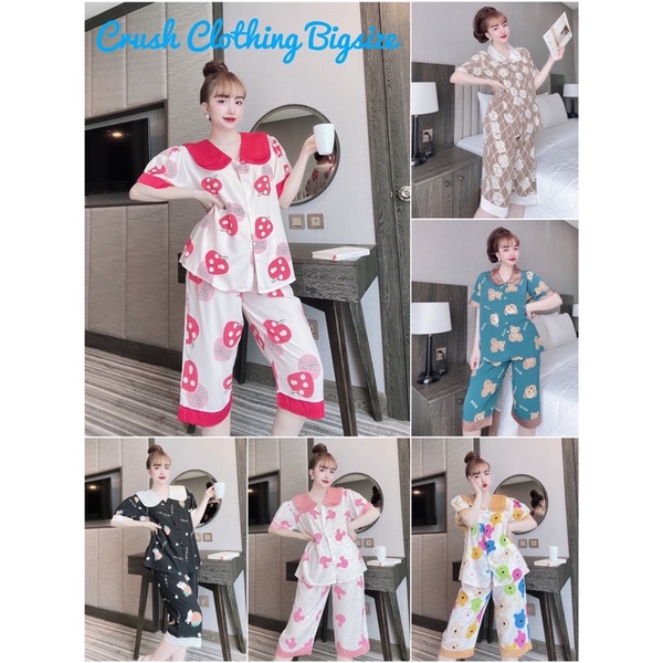 [Mẫu Đẹp] Pyjama Lưng Đồ Bộ Bigsize 55-100kg Diện cực Đẹp Chất lụa Nhật  Cao Cấp