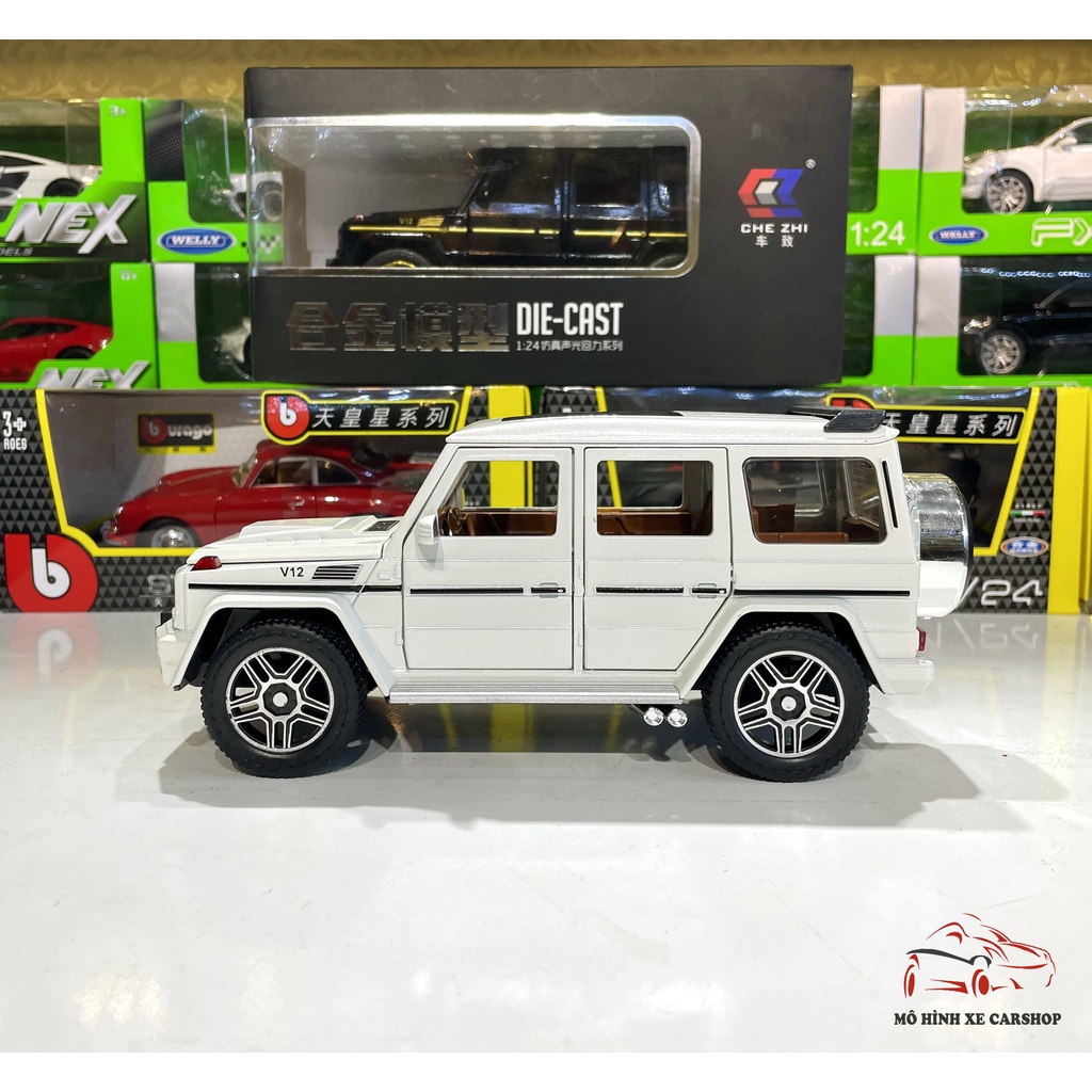 Mô hình xe hợp kim Mercedes-Benz G63 G-Klessa tỉ lệ 1:24 màu trắng