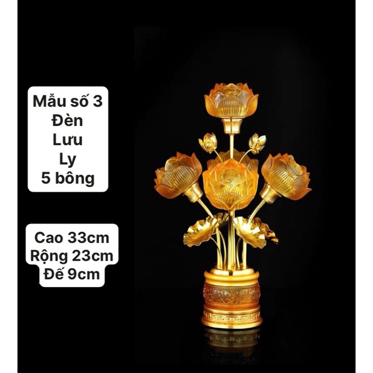 ĐÈN LED HOA SEN LƯU LY THỜ CÚNG TRANG TRÍ