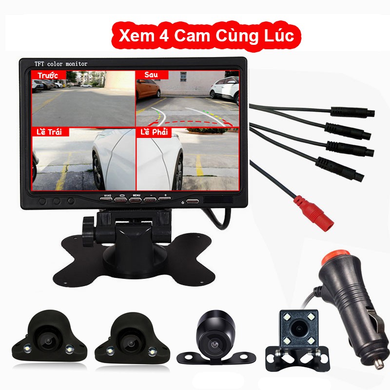 [CHÍNH HÃNG] Camera 360 Ô Tô Xem 4 Cam Cùng Lúc, Màn Hình 7 inch Full HD Siêu Nét, BH 1 Năm, 1 Đổi 1 Trong 12 Tháng