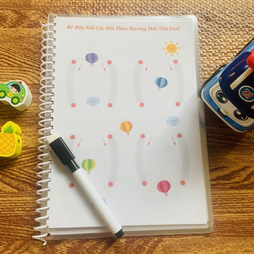 Bộ Vẽ Nét Tập Viết Vui Nhộn Có Thể Xoá Giúp Bé Tập Trung