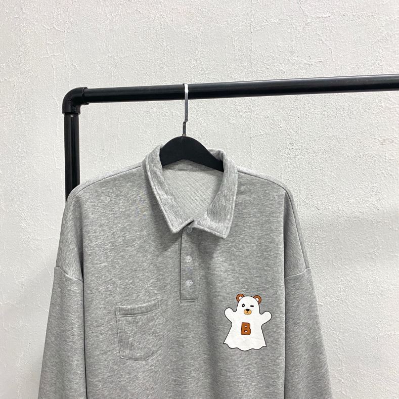 [Chính hãng BANAWA] Áo polo tay dày cổ bo chun Not Your Bear - Grey