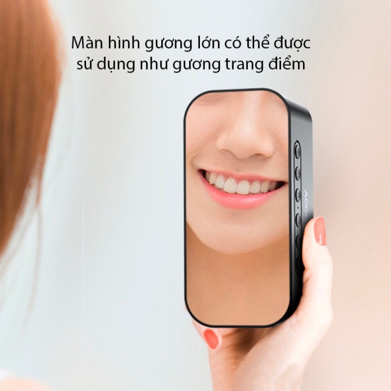 Loa Bluetooth ACOME A5 5W screen LED kiêm đồng hồ thời trang Báo Thức, Kiểu dáng hiện đại, Âm bass mạnh mẽ