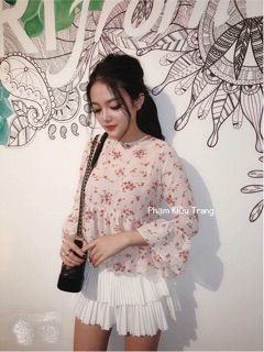 Áo peplum voan bông