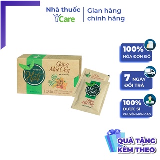 [QUÀ TẶNG] Trà Hati gừng mật ong Hậu Giang hộp 24 gói