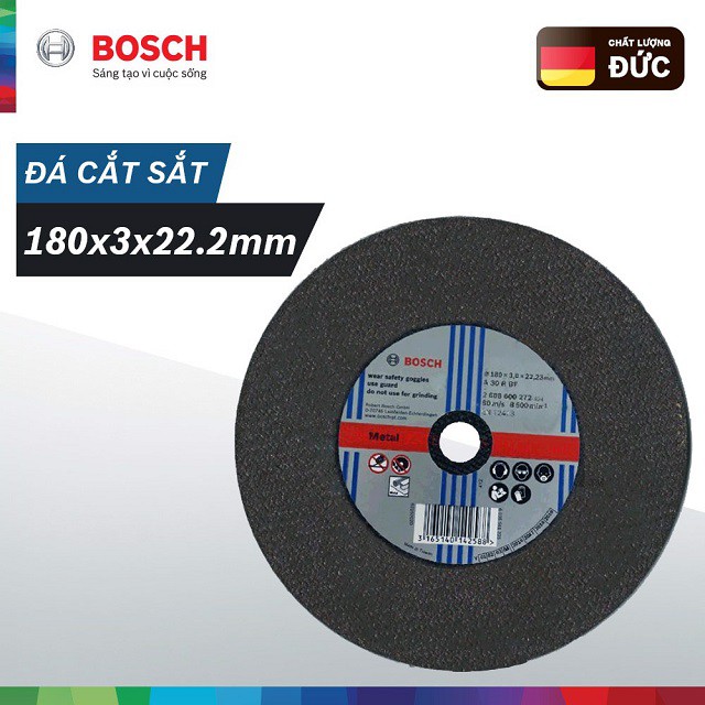 [CHÍNH HÃNG] Đá Cắt Sắt Bosch 180x3x22.2mm (2608600272), Giá Đại Lý Cấp 1, Bảo Hành Tại TTBH Toàn Quốc