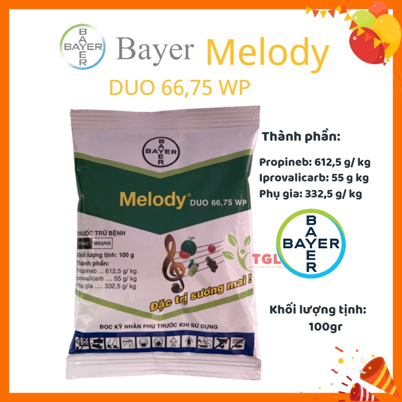Thuốc trừ bệnh Melody, DUO 66.75wp- Gói 100gr- Sương Mai, Thán Thư