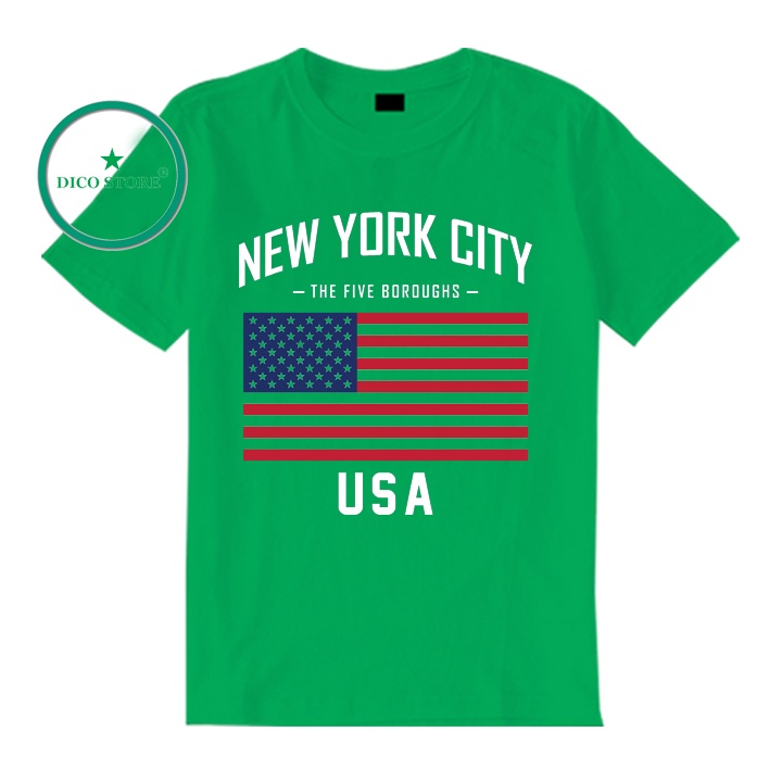 Áo Thun Nam Nữ New York  Tay Ngắn Vải Thun Cotton Mềm Mịn