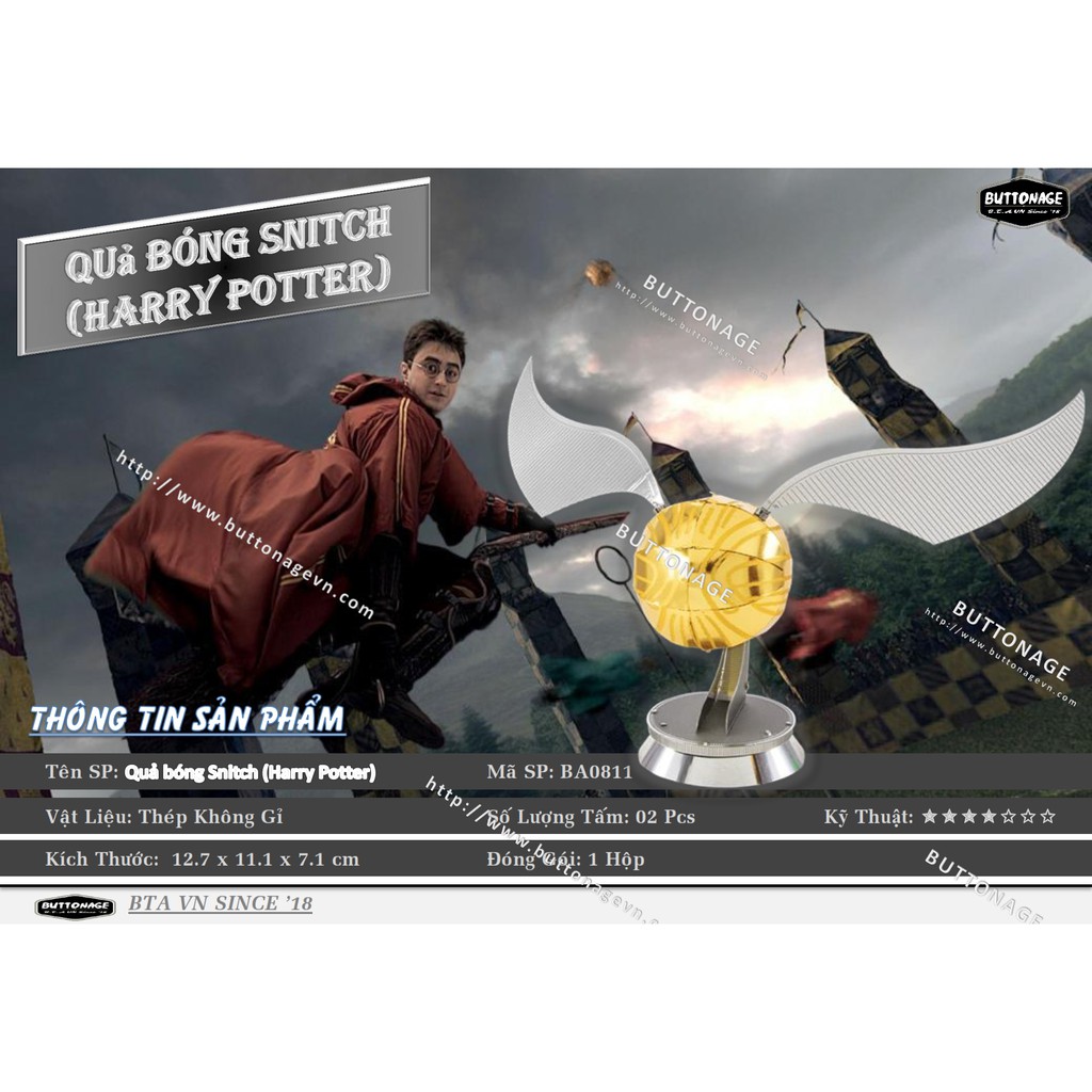 Mô Hình Lắp Ráp 3d Quả bóng Snitch