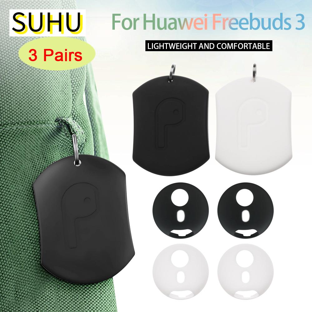 Set 3 Cặp Nút Bịt Tai Thay Thế Chống Bụi Chống Sốc Mềm Mại Thoải Mái Màu Trắng Đen Nhiều Màu Tùy Chọn