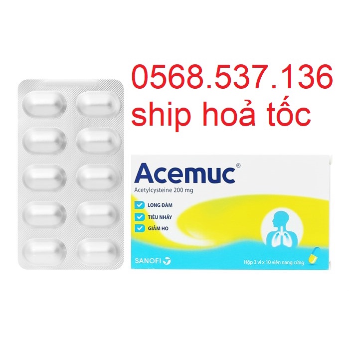 Acemuc kids 100mg hộp 30 gói