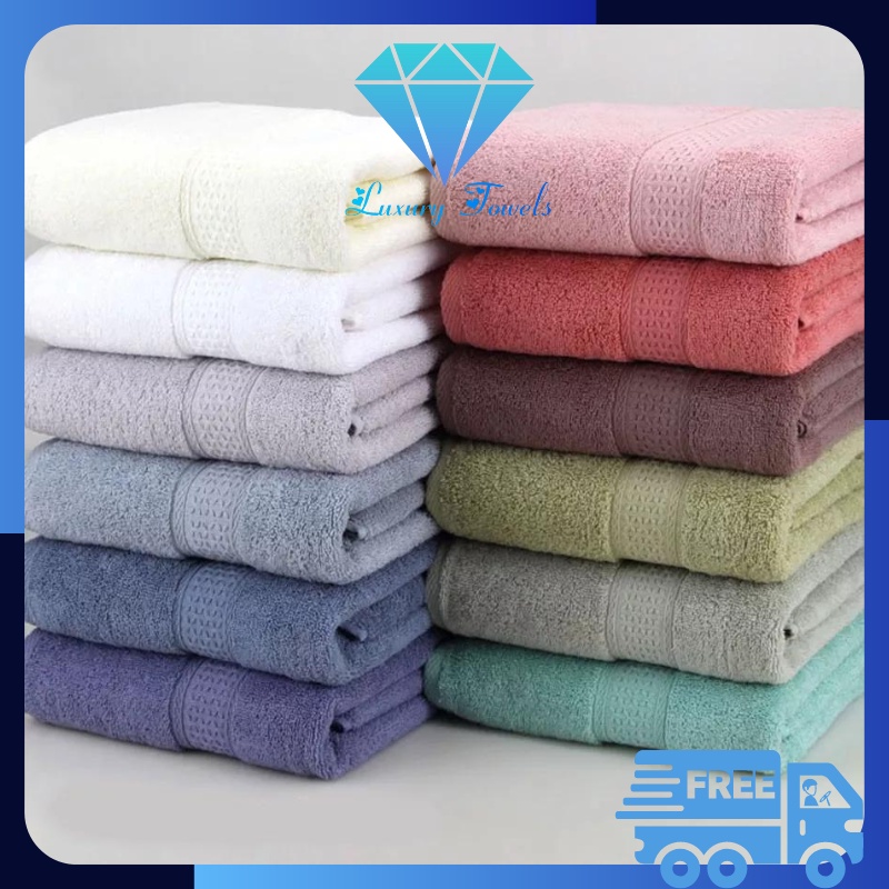 Khăn Tắm, Khăn Gội Đầu, Khăn Lau Mặt Luxury Towels T01 100% Cotton Mềm Mịn Thấm Hút