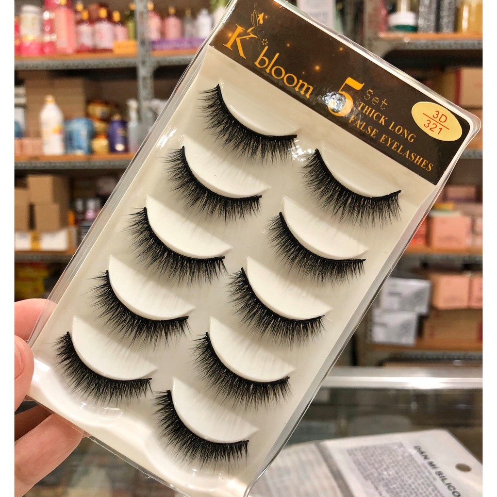 Hộp 6 cặp mi giả cao cấp K Bloom 3D - Hàn Quốc (mi chồn)