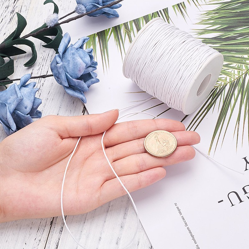 Cuộn chỉ cotton sáp 1mm 100 yard làm đồ thủ công đa dụng