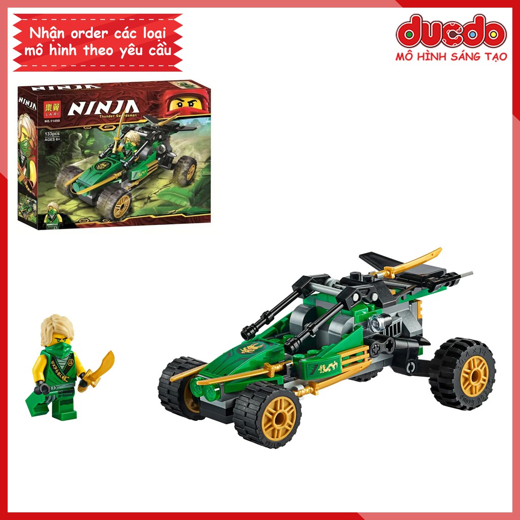 LARI 11490 Lắp ghép Ninjago chiến xa Jungle Raider - Đồ chơi Xếp hình Mô hình Ninja 71700 Bela