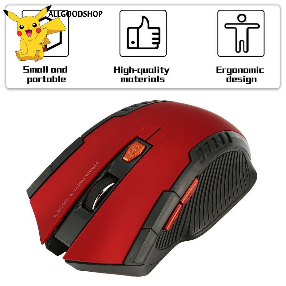 Chuột không dây đen 2.4GHz Wireless Optical Mouse With USB Receiver