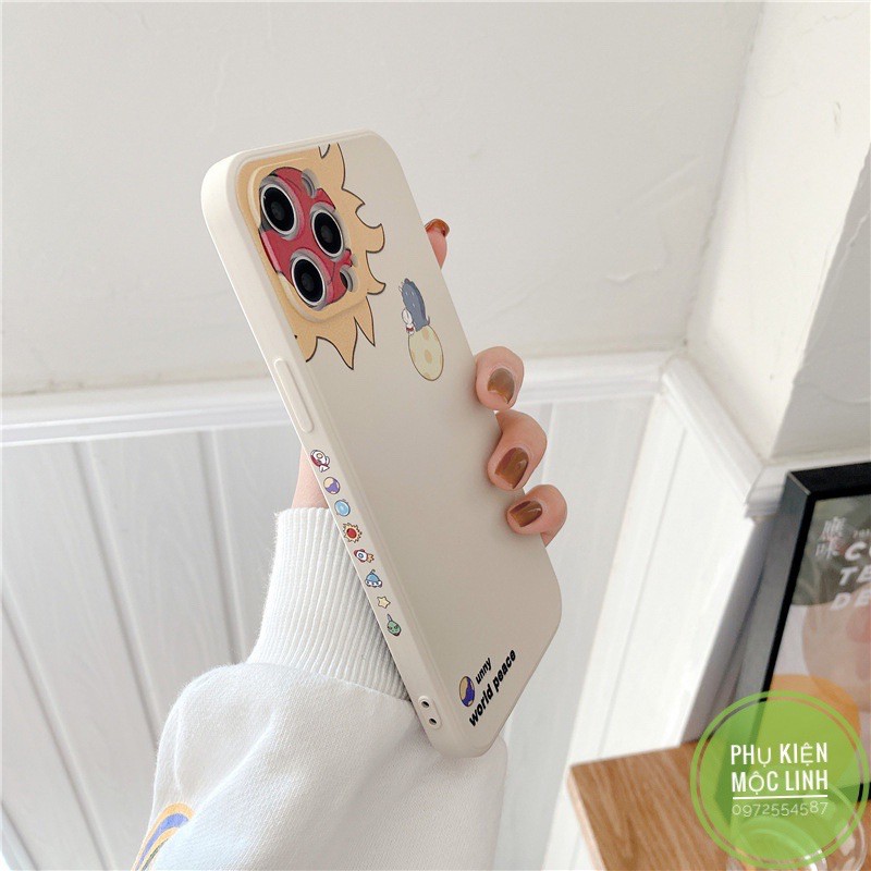 Ốp Iphone 11 12 Pro 12pro Max 12mini 7Plus 8plus X Xs Max Cute Giải cứu trái đất in 3D 4 góc silicon bảo vệ camera