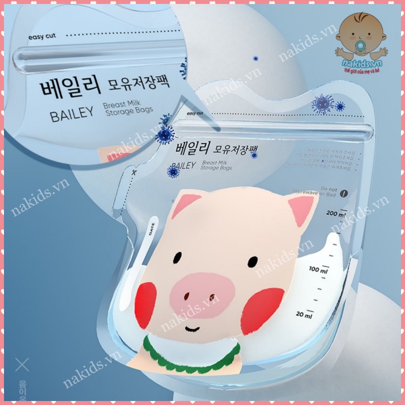 Túi Trữ Sữa 100ml Có Vòi Chính Hãng BAILEY Hàn Quốc Không BPAFREESHIP Túi Dự Trữ Sữa Và Đồ Ăn Dặm Cho Bé