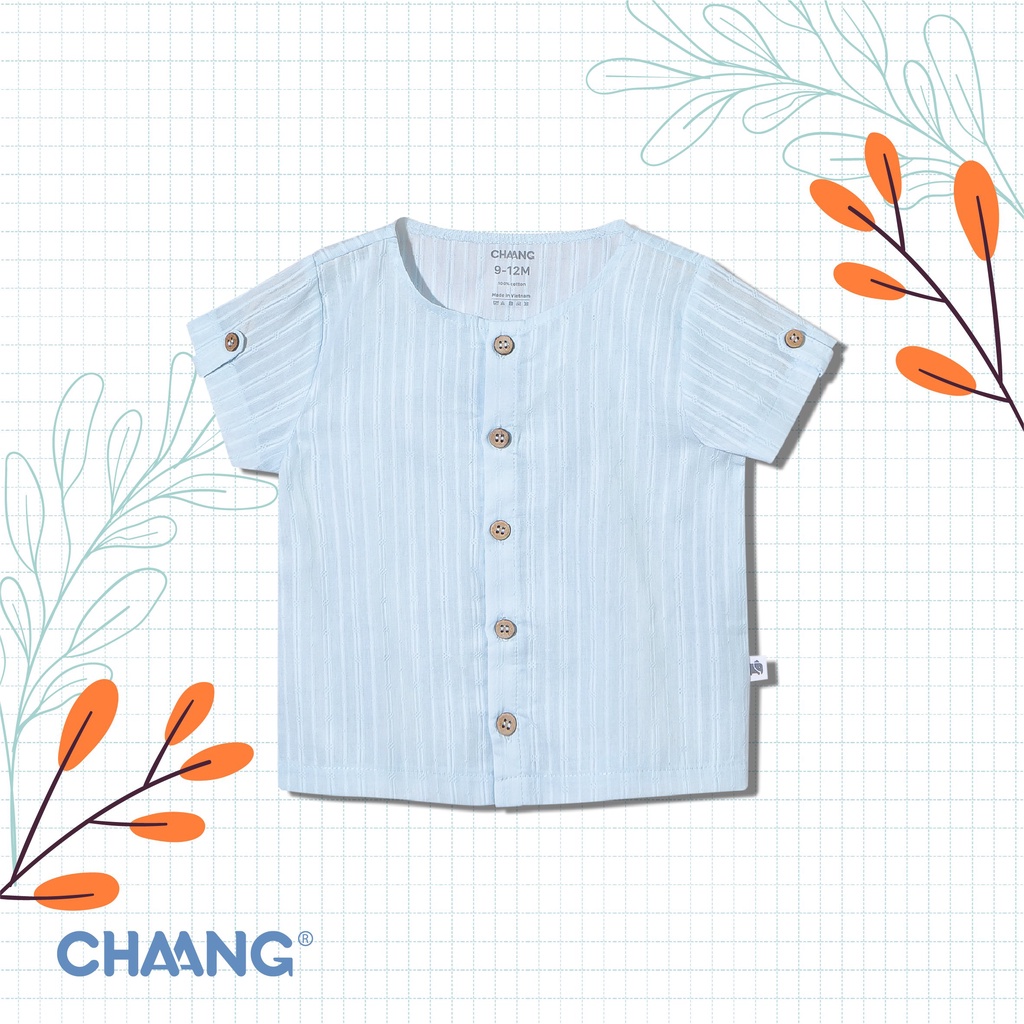 [CHÍNH HÃNG] Áo cộc tay cúc giữa trẻ em summer Chaang