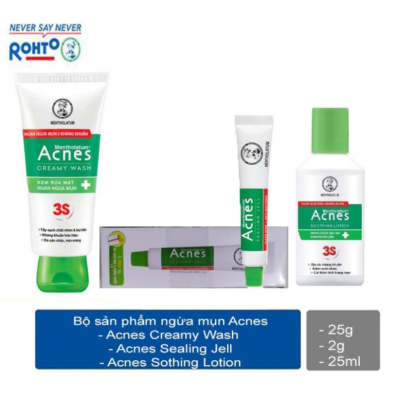 ✓ CHÍNH HÃNG - BỘ SẢN PHẨM NGỪA MỤN ACNES (11+)