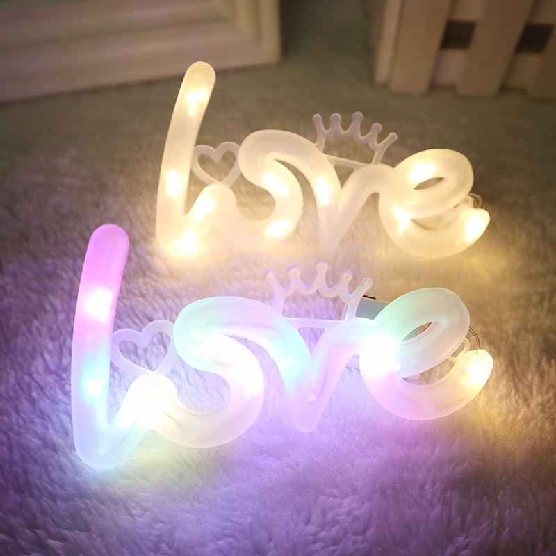 Đèn LED Neon Hình Trái Tim Nhiều Màu Sắc Lãng Mạn Trang Trí Tiệc Cưới / Sinh Nhật