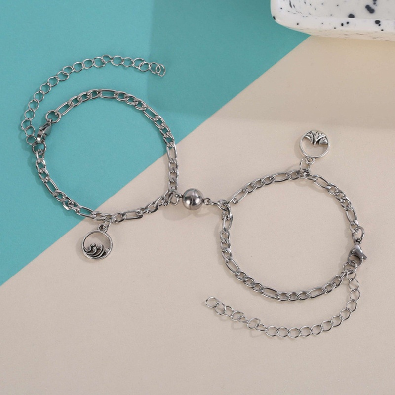 Set 2 Vòng Tay Chuỗi Hạt Nam Châm Thời Trang Cho Cặp Đôi