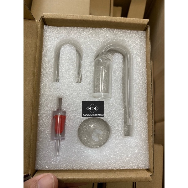 Bộ cốc sủi CO2 siêu mịn cho bể cá có van 1 chiều + nối chữ U + hít kín