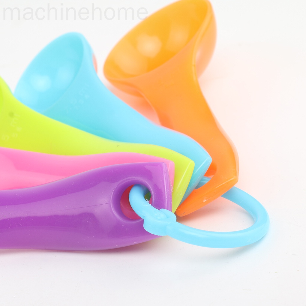 Set 5 muỗng đong bằng nhựa màu sắc ngẫu nhiên tiện lợi dành cho nhà bếp