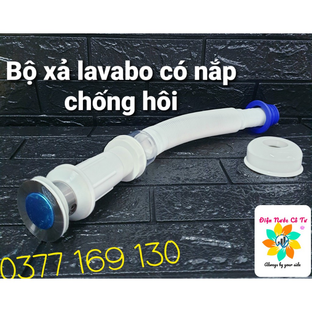 Bộ xả Lavabo 1 nhấn có chống hôi Trắng