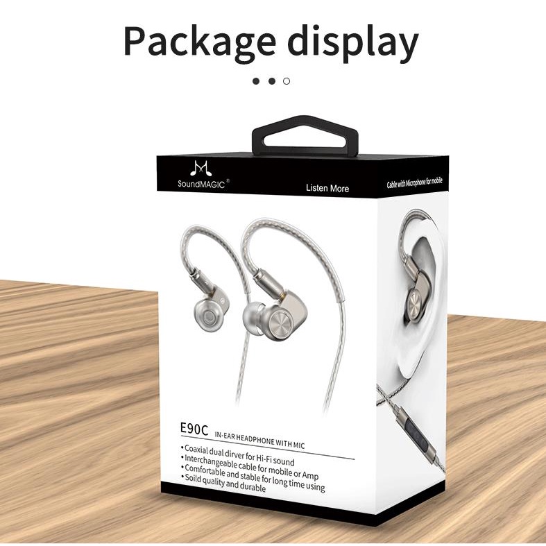 Tai Nghe Nhét Kết Nối Dây SoundMAGIC E90C Kèm Mic Thoại