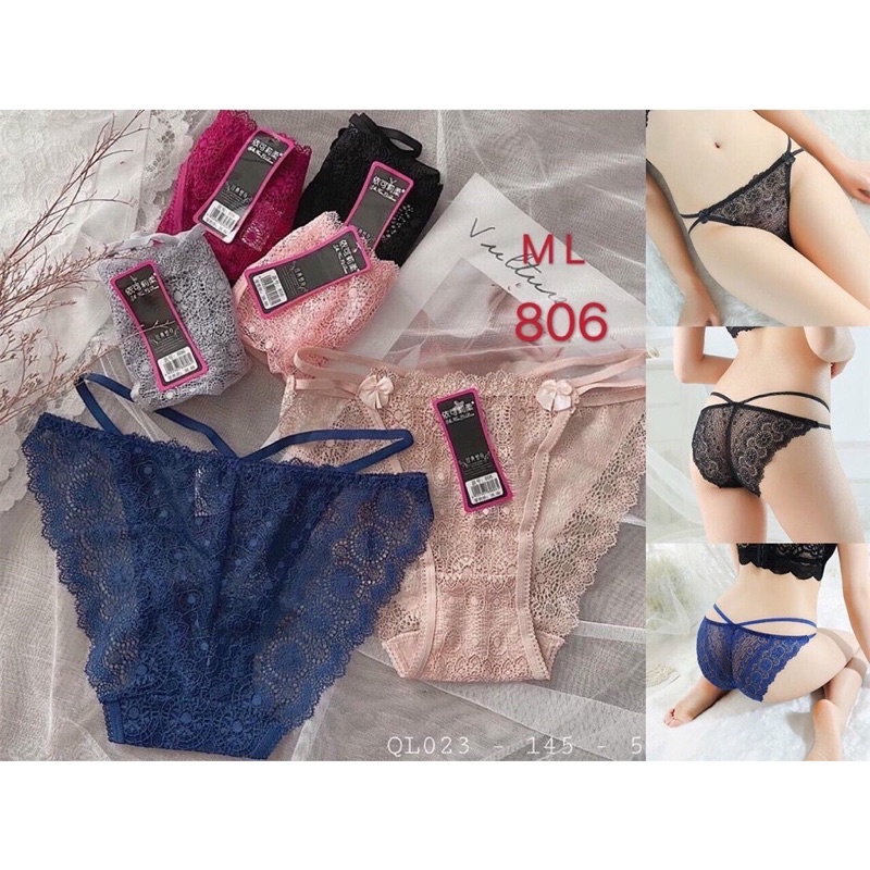 Quần lót Sarah Lingerie ren đính nơ 2 dây sexy