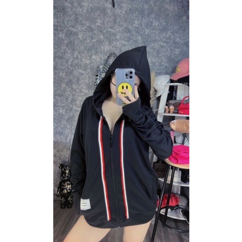 Áo Chống Nắng Thom Nam Nữ Họa Tiết Một Sọc -2 Sọc, Áo Khoác  Chất Liệu Cotton 4 Chiều Thấm Hút Mồ Hôi( Video Ảnh Thật)