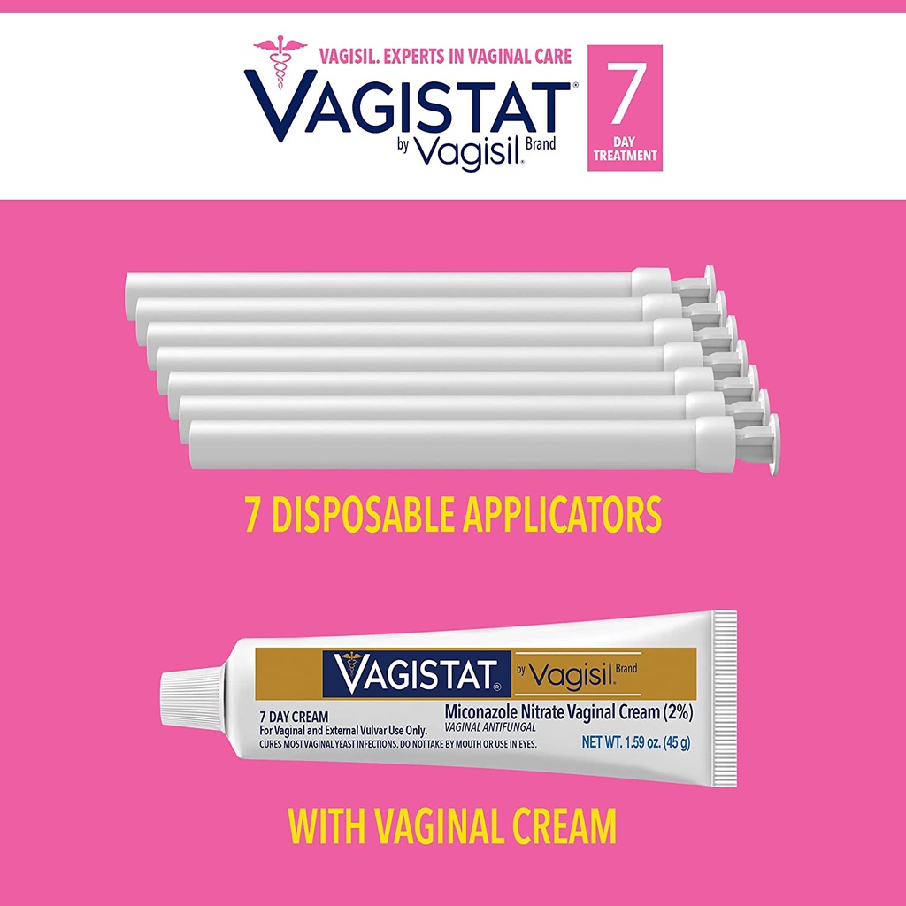 Vagisil - Vagistat 7 ngày giảm nhiễm trùng nấm men cho phụ nữ, giúp giảm ngứa và kích ứng bên ngoài bởi Vagisil