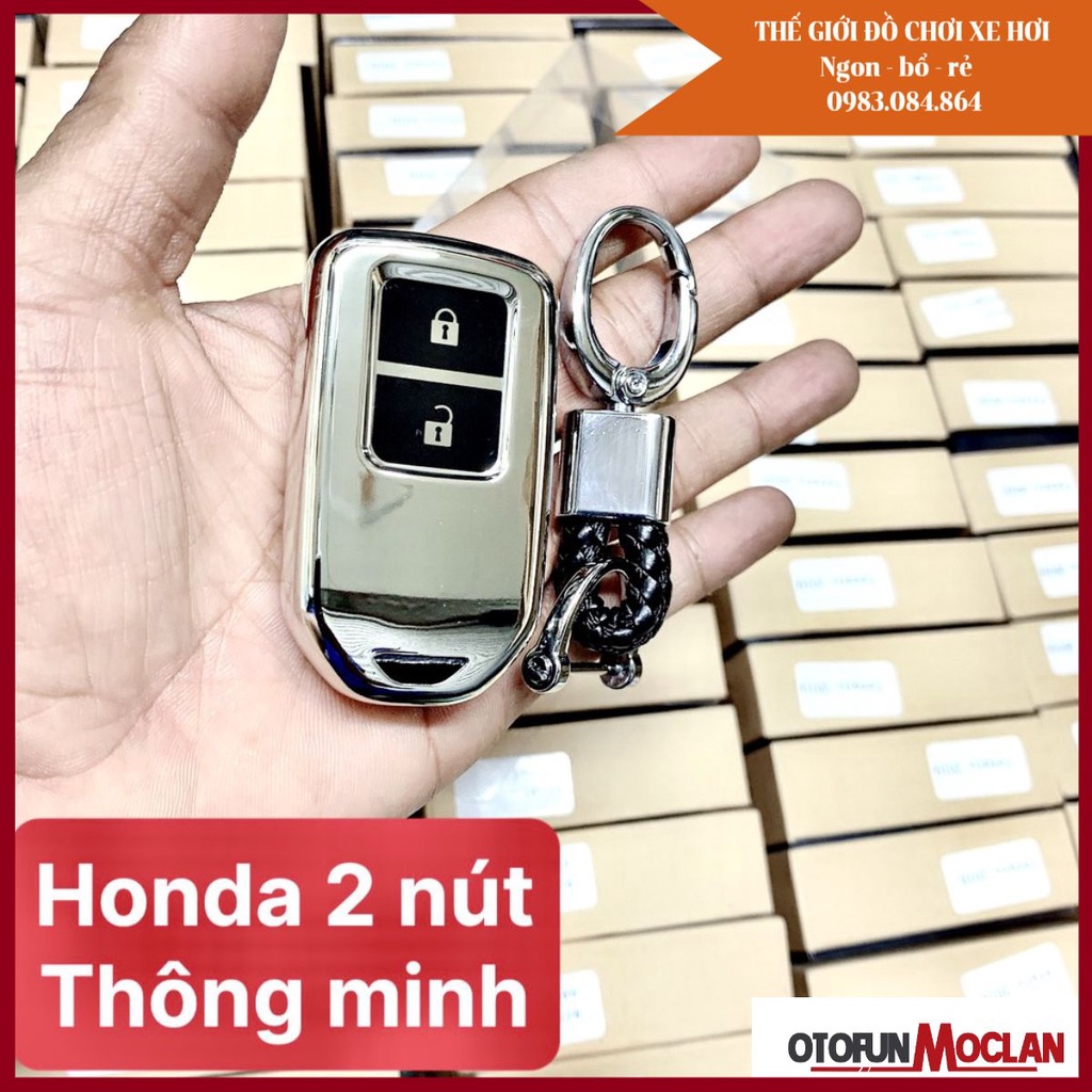 Ốp bao chìa khoá Honda City, CRV, CIVIC, ACCORD, CR-V - chất liệu silicon tráng gương