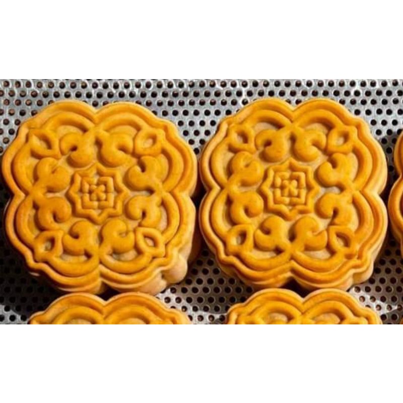 Khuôn trung thu teflon hoa 4 cánh  M4