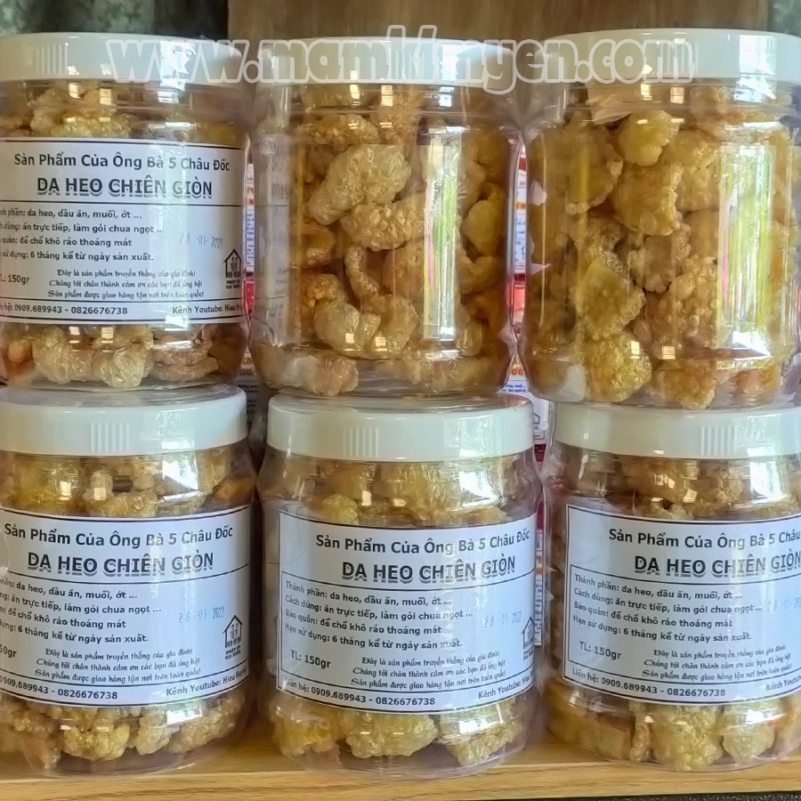 150gr Da Heo Chiên Giòn Tặng Thêm Muối Ớt Xay Nhuyễn Món Ăn Vặt Thơm Ngon
