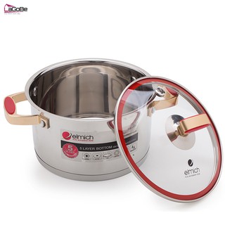 NỒI ELMICH INOX 304 RED VELVET cao cấp EL5268