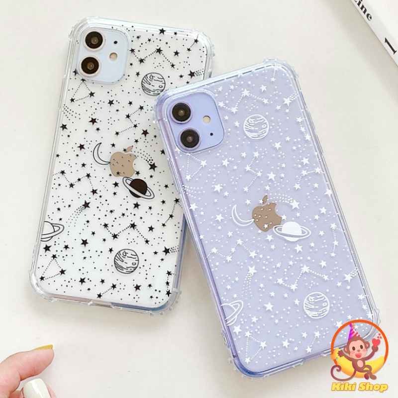 Planet Spaceship Phone Case for iPhone 12 11 Pro Max X Xs Max XR 8 7 Plus Lens Protector Clear Soft TPU Back Cover