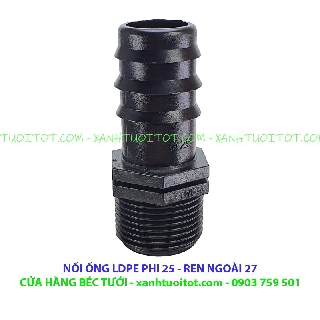 Bộ 10 NỐI 25 REN NGOÀI 27 DÙNG CHO ỐNG LDPE PHI 25