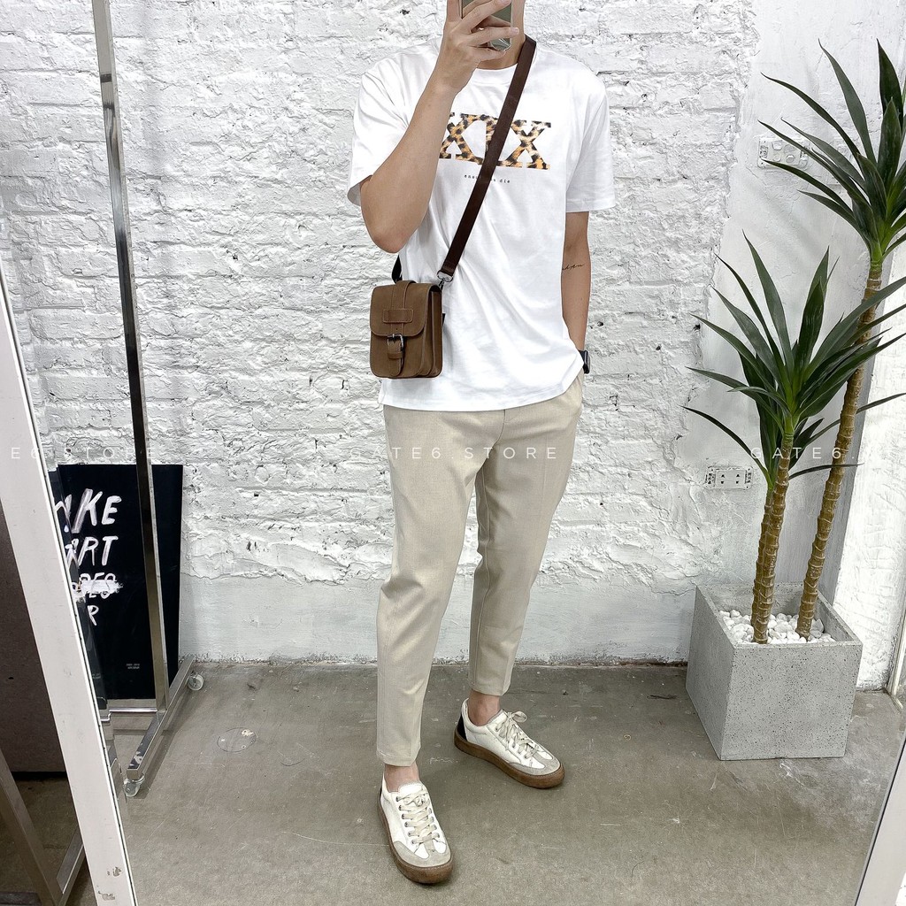 Túi đeo chéo Nam Nữ da Vintage, nhỏ gọn Unisex GATE6 - 1081