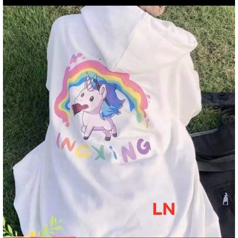 Áo hoodie ngựa cầu vồng INGXING LN11