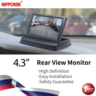 Car rear view display 4.3 "HD foldable TFT LCD with night vision PAL/NTSC rear view camera