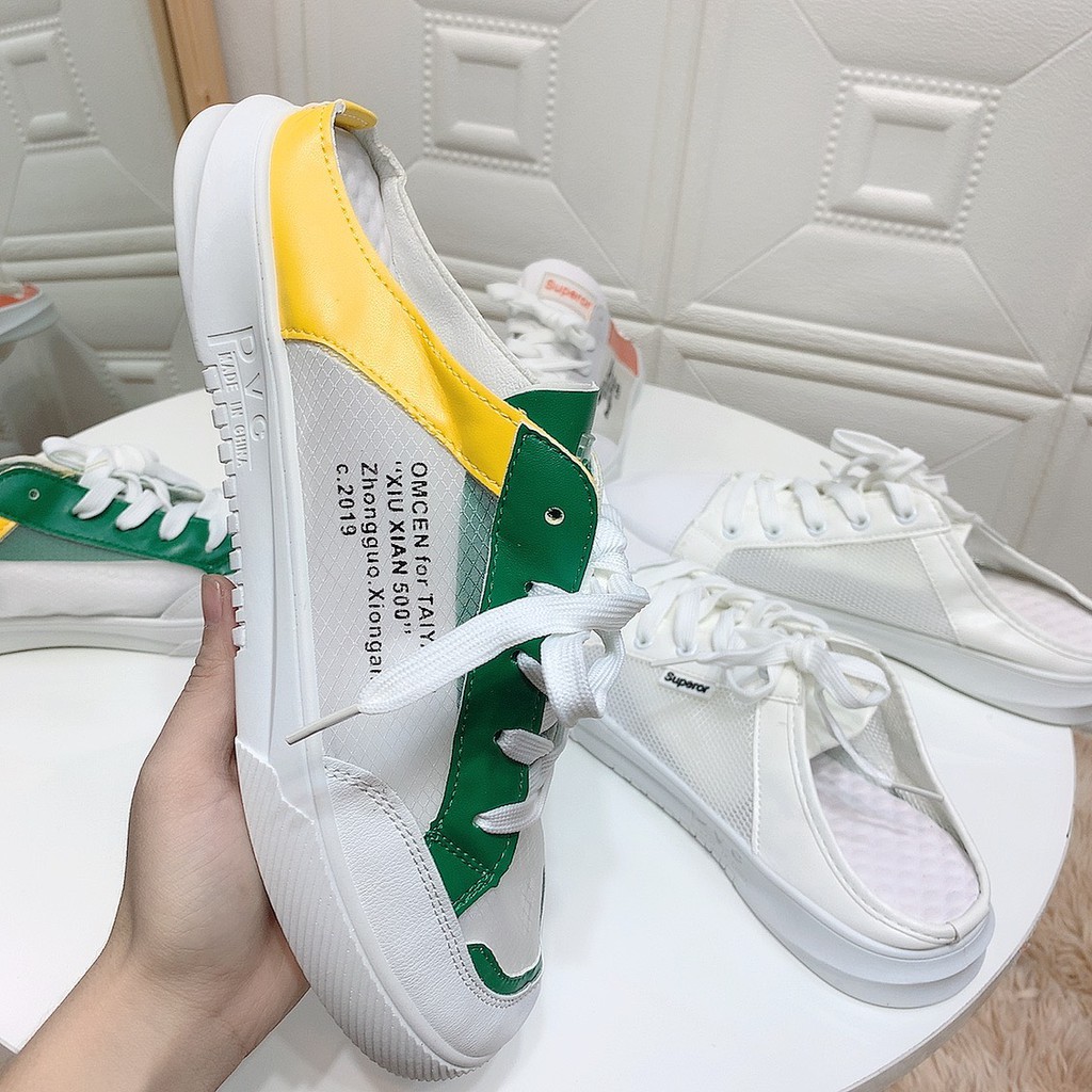 Giày sục thể thao nam, giày lười sneaker nam trẻ trung cá tính SUPEROR 1F03