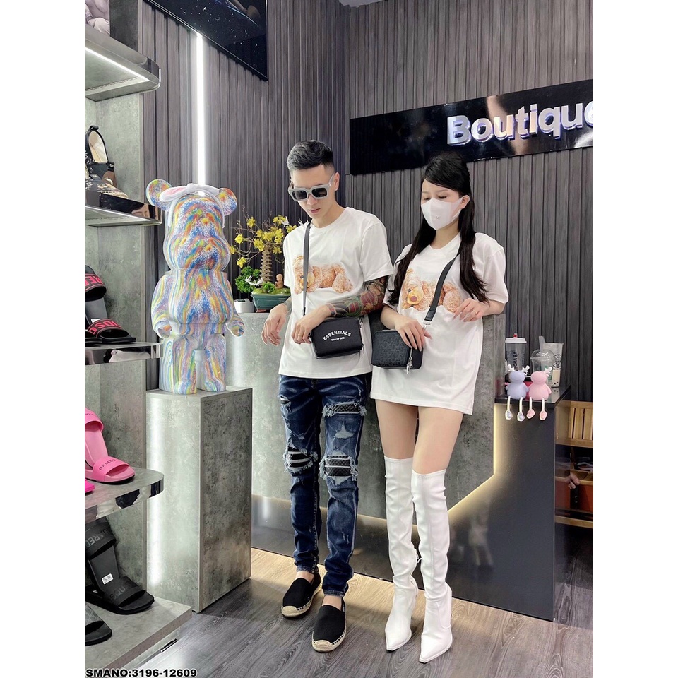 Áo thun nam nữ in Gấu 3D ngắn tay, chất cotton kiểu dáng năng động - AP40 | BigBuy360 - bigbuy360.vn