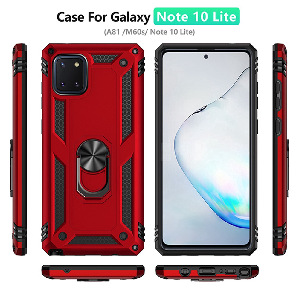 Ốp điện thoại PC cứng có nhẫn đỡ dành cho Samsung Galaxy Note 10 Lite Galaxy A81 / M60S