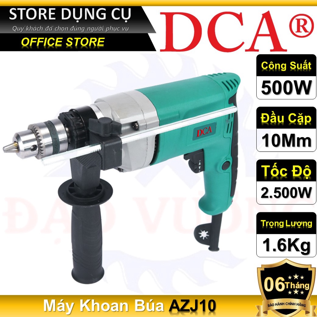 500W Máy Khoan Búa 10mm DCA AZJ10