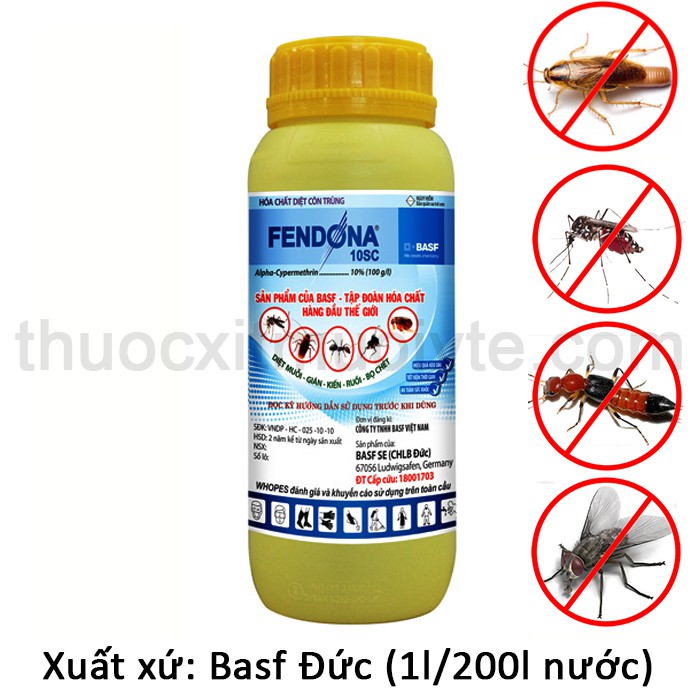 Fendona 10SC (1000ml) không mùi nhập khẩu Thuốc diệt Ruồi, muỗi, gián, kiến, bọ chét