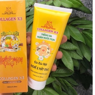 Sữa rửa mặt collagen x3