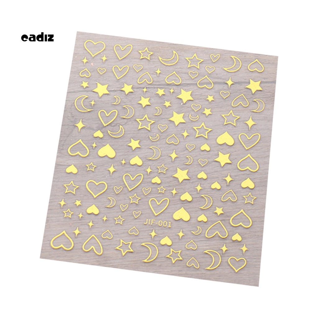 Miếng Dán Trang Trí Móng Tay Hình Ngôi Sao/ Trái Tim/ Mặt Trăng/ Ngôi Sao Dễ Thương